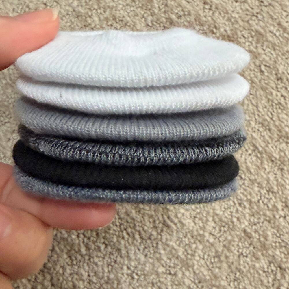 6 Pairs Adidas Womens Climalite No Show Gray Black White Superlite Sneaker Socks - Picture 4 of 4